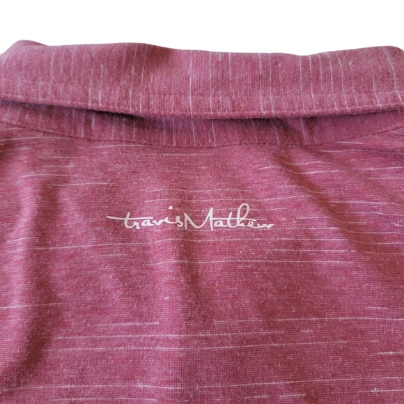 Travis Mathew Heathered Red Polo Shirt - Picture 6 of 7